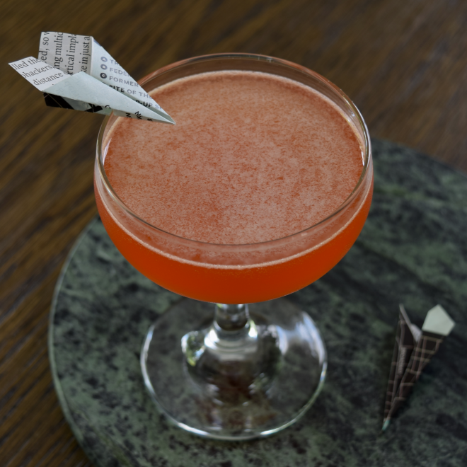 A deep orange unique cocktail in 2020