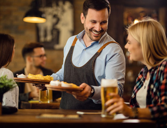 waiters in a restaurant